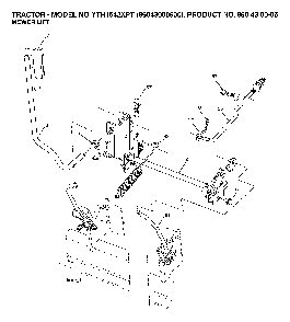 Mower Lift / Deck Lift Diagram and Parts List for YTH1542XPT (96043000600)(2006-01) Husqvarna Lawn Tractor