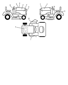 Decals Diagram and Parts List for YTH2148-LO21H48C (954572035)(2005-01) Husqvarna Lawn Tractor