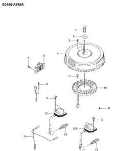 Electrical Diagram and Parts List for FH430V 2003-06 Husqvarna Engine