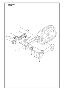 Handle Diagram and Parts List for 525IECS  Husqvarna Trimmer