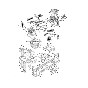 Chassis Diagram and Parts List for YTH20K46-96043027600  Husqvarna Lawn Tractor
