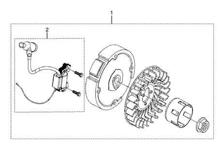 Part Location Diagram of 596604101 Husqvarna Ignition Module Assy