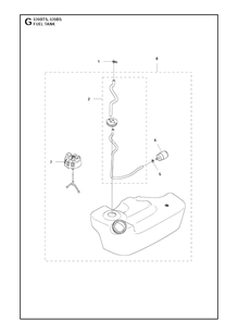 Fuel Tank 2 Diagram and Parts List for 570BFS 20111800001-Current Husqvarna Leaf Blower / Vacuum