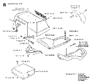 Hood Diagram and Parts List for RIDER13BIOCLIP (953520901)(2003-11) Husqvarna Lawn Tractor