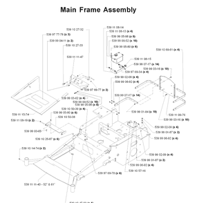 Frame 2 Diagram and Parts List for LZ25 968999310 Husqvarna Lawn Mower