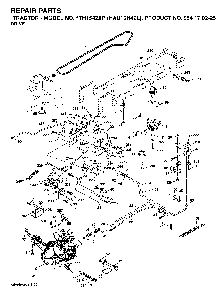 Drive Diagram and Parts List for YTH1542XP (HAU15H42L, 954170225)(2005-05) Husqvarna Lawn Tractor