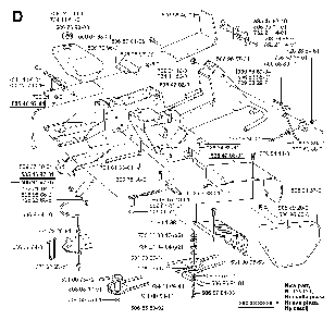 Chassis / Frame Diagram and Parts List for RIDER13BIOCLIP (953520901)(2003-11) Husqvarna Lawn Tractor