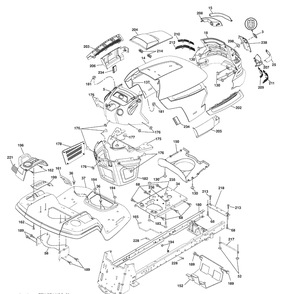 Chassis Diagram and Parts List for 2748GLS (96043006500)(2008-12) Husqvarna Lawn Mower