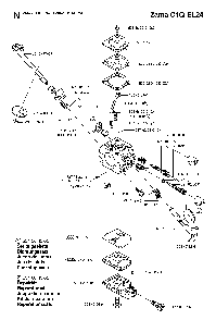 Carburetor Diagram and Parts List for 323P4 20062700001 Husqvarna Pole Saw