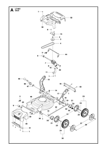 Mower Deck / Cutting Deck Diagram and Parts List for LC48V (966975303)(2013-02) Husqvarna Lawn Mower