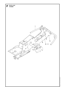 Chassis / Frame Diagram and Parts List for R316TS AWD Husqvarna Lawn Mower