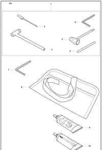 Accessories (355) Diagram and Parts List for 355FXT 2008-07 Husqvarna Brush Cutter