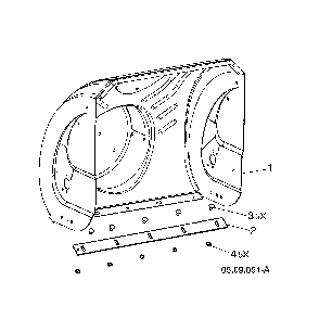 Auger housing Diagram and Parts List for 96193009705  Husqvarna Snow Blower
