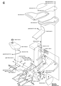 Cover Diagram and Parts List for RIDER155AWD (965089301)(2006-01) Husqvarna Lawn Mower
