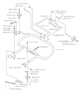 Deck Support Diagram and Parts List for RIDER155 2006-01 Husqvarna Lawn Tractor