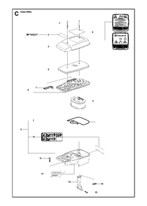 Air Filter Diagram and Parts List for K960RING 2008-03 Husqvarna Circular Saw