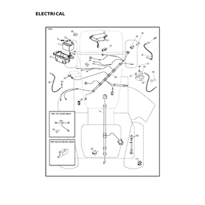 Electrical Diagram and Parts List for 960430333  Husqvarna Lawn Tractor