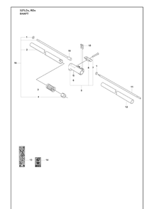 Shaft Diagram and Parts List for 327RDX 2009-08 Husqvarna Trimmer