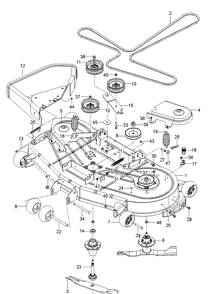 Mower Deck / Cutting Deck Diagram and Parts List for Z254F (96795400100)(2018-10) Husqvarna Lawn Mower