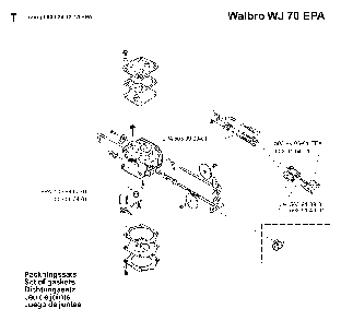 Carburetor Details Diagram and Parts List for 394XPEPA 19980900001-Current Husqvarna Chainsaw