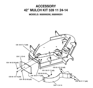 Accessories Diagram and Parts List for EZ4217KAA (968999373)(2006-02) Husqvarna Lawn Mower