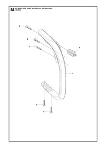 Handle Diagram and Parts List for 450RANCHERII  Husqvarna Chainsaw