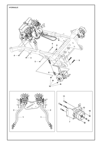 Hydraulic Pump - Motor Diagram and Parts List for V548X  Husqvarna Lawn Tractor