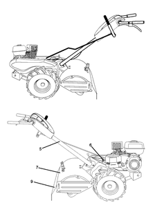 Decals Diagram and Parts List for TR317 (96093002900)(2017-09) Husqvarna Cultivator