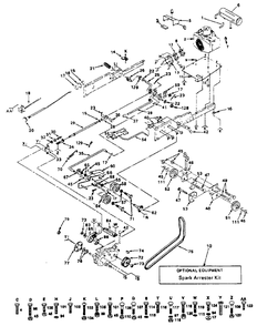 Ground Drive Diagram and Parts List for GT180 (954000372-C)(1992-08) Husqvarna Lawn Tractor
