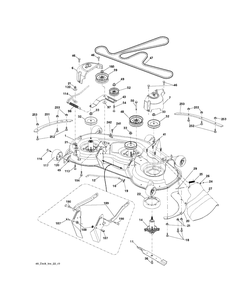 Mower Deck / Cutting Deck Diagram and Parts List for YTH24K48D (96043029700)(2018-08) Husqvarna Lawn Tractor
