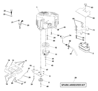 Engine Diagram and Parts List for GTH2550 (954567109-B)(2001-02) Husqvarna Lawn Tractor