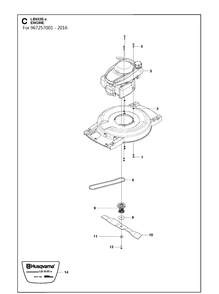 Engine 4 Diagram and Parts List for LB553SE  Husqvarna Lawn Mower