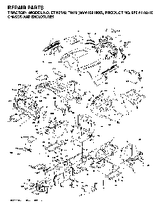 Chassis And Enclosures Diagram and Parts List for CTH2542TWIN (96061021800, 960610218)(2007-04) Husqvarna Lawn Tractor