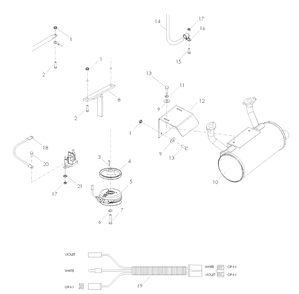Part Location Diagram of 539111093 Husqvarna BRACKET, MUFFLER