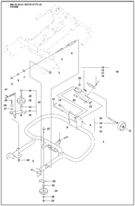 Frame Diagram and Parts List for R175 2008-05 Husqvarna Lawn Tractor