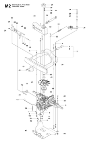 Chassis / Frame Diagram and Parts List for PF21AWD (965192501)(2008-03) Husqvarna Lawn Tractor