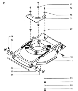 Frame 2 Diagram and Parts List for MASTER46  Husqvarna Lawn Mower