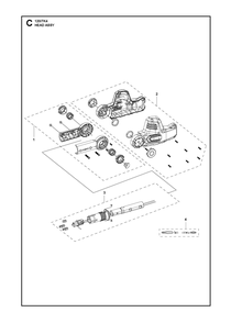 Head Assembly Diagram and Parts List for 120ITK4-PH  Husqvarna Pole Saw