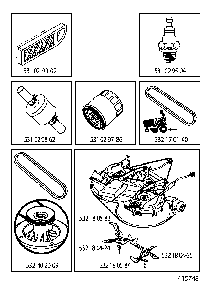Frequently Used Parts Diagram and Parts List for CTH200TWIN (96061026300)(2010-01) Husqvarna Lawn Tractor