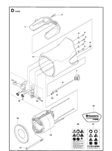 Motor Housing Diagram and Parts List for K4000 2018-03 Husqvarna Lawn Tractor Accessories