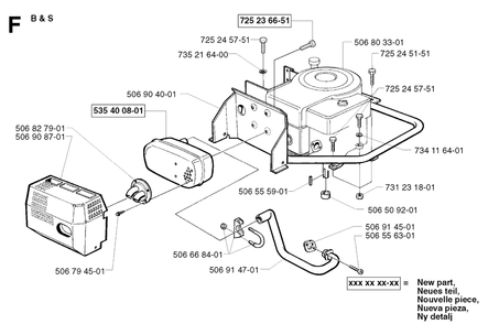 Engine Diagram and Parts List for R13BIO 2002-02 Husqvarna Lawn Tractor