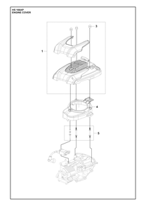 Engine Cover Diagram and Parts List for HS166AP  Husqvarna Engine