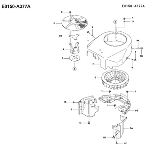 Fan Diagram and Parts List for FH451V 2001-03 Husqvarna Engine