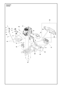 Engine Diagram and Parts List for TS217TM  Husqvarna Lawn Tractor