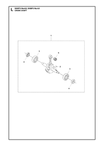 Crankshaft Diagram and Parts List for 580BFS-BTS Mark III Husqvarna Leaf Blower / Vacuum