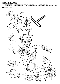 Mower Deck / Cutting Deck Diagram and Parts List for YT150 (HEYT150A, 954820031)(1996-01) Husqvarna Lawn Tractor