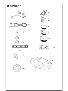Accessories 2 Diagram and Parts List for 220AC 2012-12 Husqvarna Lawn Mower