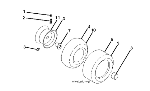 Wheels And Tires Diagram and Parts List for TS248TXD (96041045200)(2020-03) Husqvarna Lawn Tractor