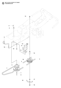 Transmission 3 Diagram and Parts List for R175AWD (965105001)(2008-06) Husqvarna Lawn Tractor