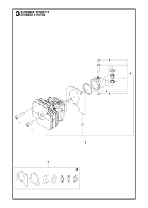 Part Location Diagram of 510223604 Husqvarna Piston Assembly